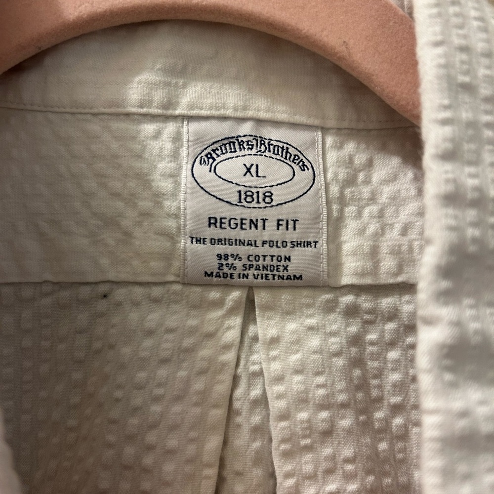 Brooks Brothers Cotton White Textured Button Down Shirt - Picture 3 of 6